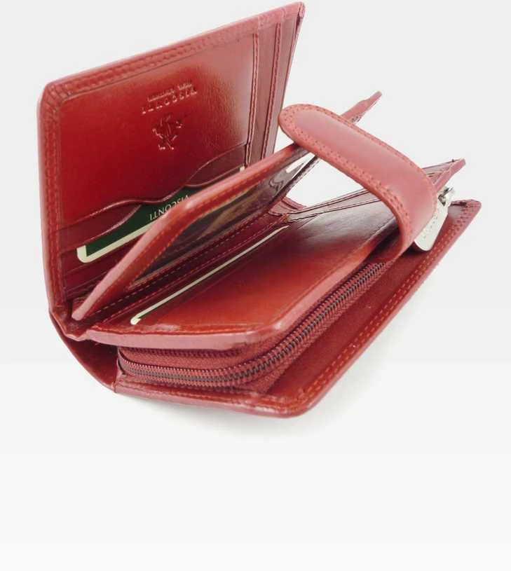 Moteriška odinė piniginė Visconti MZ11 red, raudona