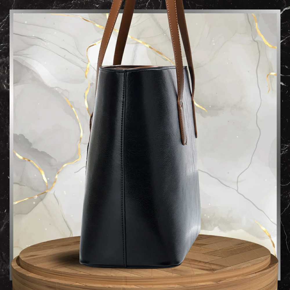Moteriška odinė rankinė BAD&BAGS, juoda su rudomis detalėmis