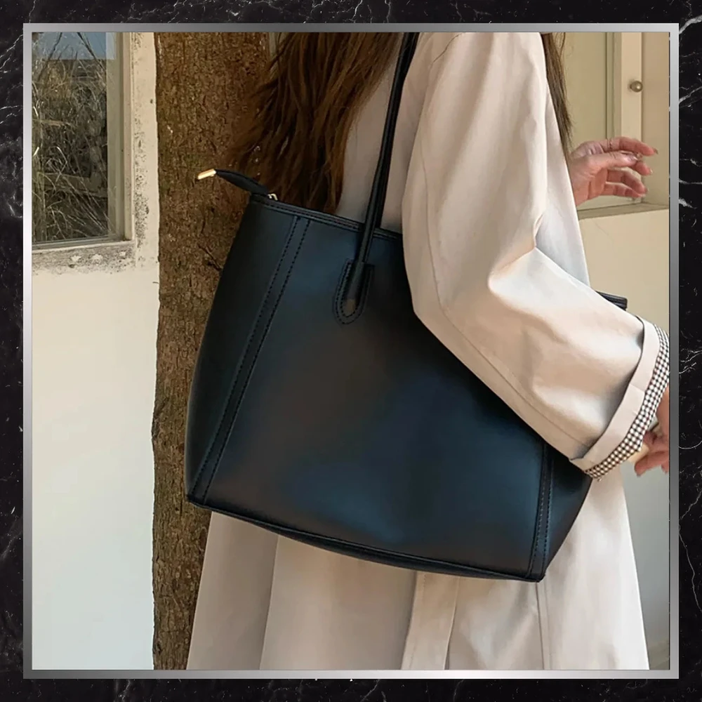 Moteriška odinė rankinė BAD&BAGS, juoda