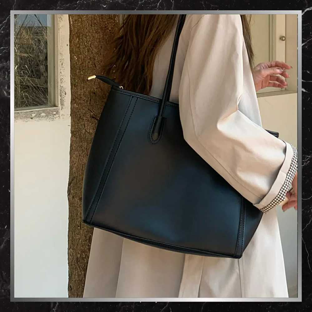 Moteriška odinė rankinė BAD&BAGS, juoda