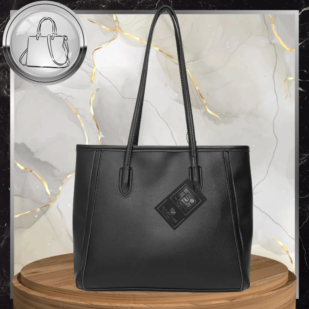 Moteriška odinė rankinė BAD&BAGS, juoda