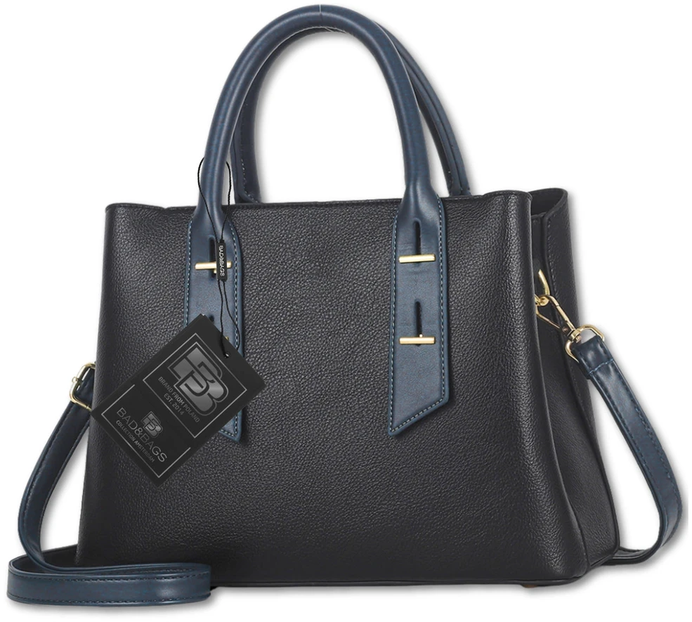 Moteriška odinė rankinė BAD&BAGS, juoda