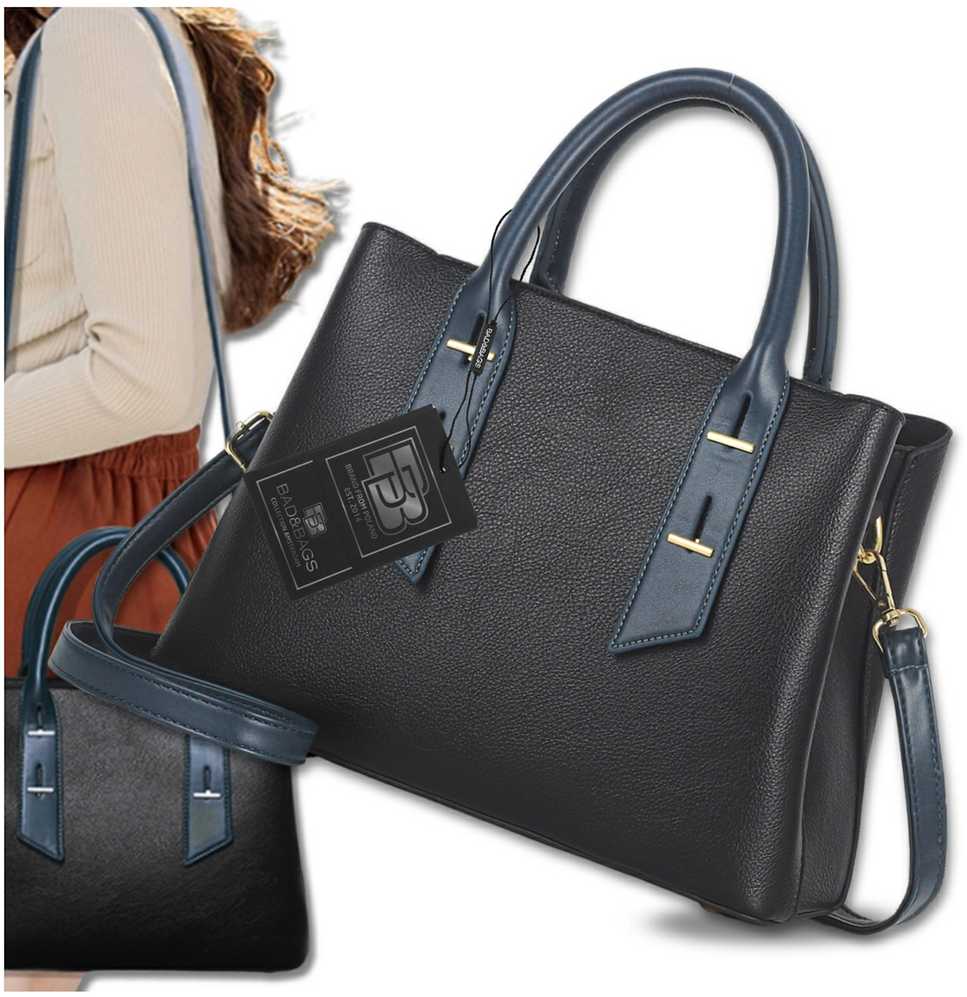 Moteriška odinė rankinė BAD&BAGS, juoda