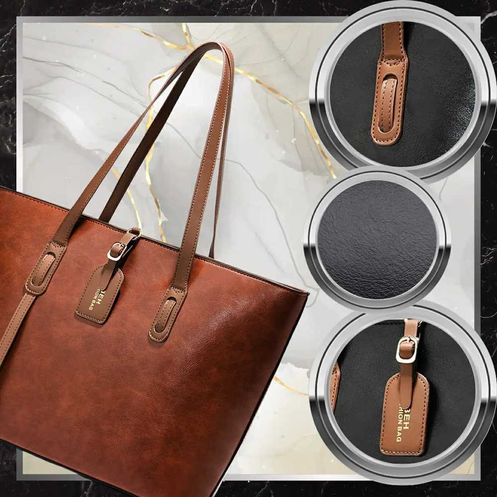 Moteriška odinė rankinė BAD&BAGS, ruda, shopper tipo