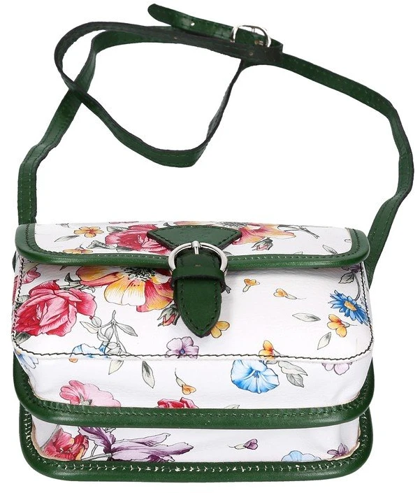 Moteriška odinė rankinė Gregorio 112, fuksinė, per petį