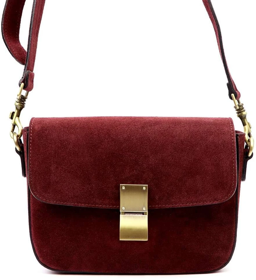 Moteriška odinė rankinė Luka 24-057-2, bordo, maža crossbody