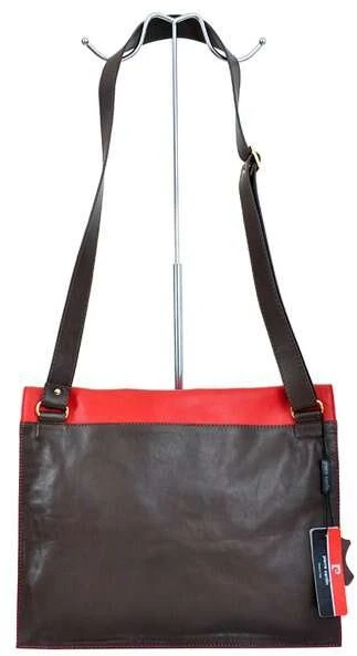 Moteriška odinė rankinė Pierre Cardin 1403, mėlyna/pilka, didelė, telpa A4
