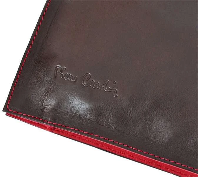 Moteriška odinė rankinė Pierre Cardin 1403, mėlyna/pilka, didelė, telpa A4