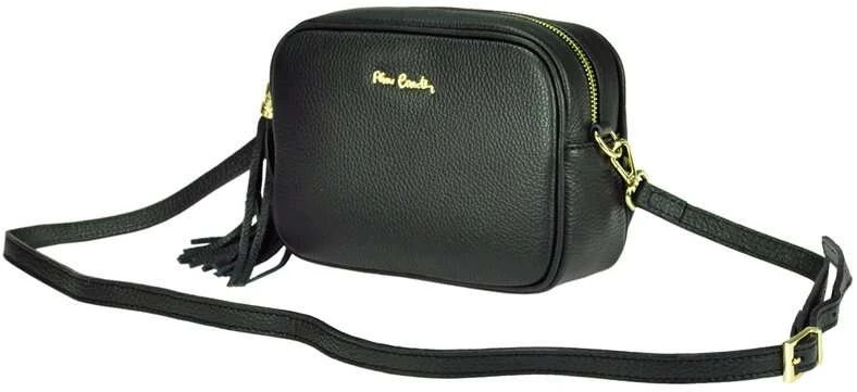 Moteriška odinė rankinė Pierre Cardin FRZ 1501, smėlio spalvos, su auksinės spalvos detalėmis