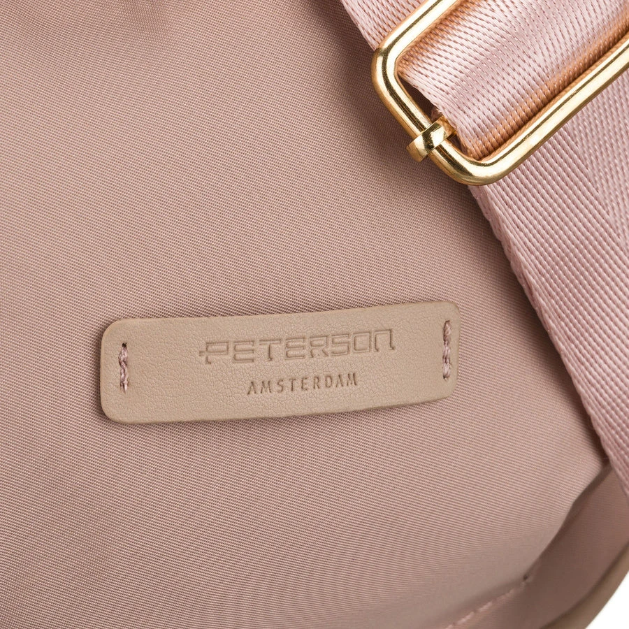 Moteriška „Peterson“ nailoninė rankinė per petį su užtrauktuku, rožinė RP25