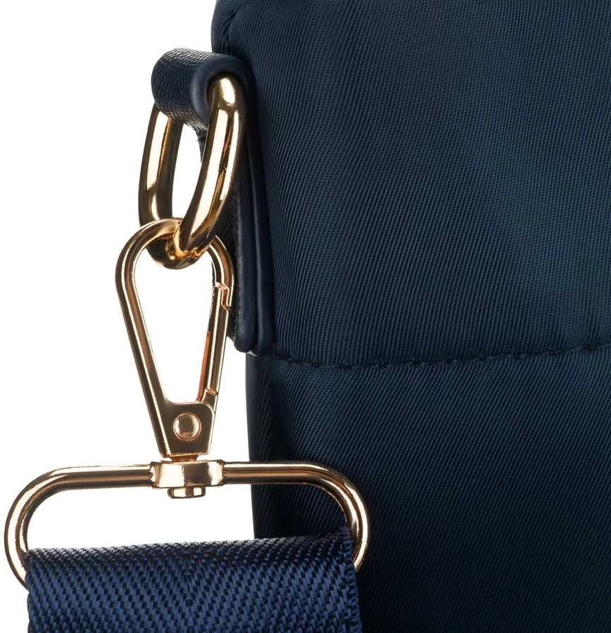 Moteriška „Peterson“ shopper rankinė su magnetiniu užsegimu, tamsiai mėlyna, dirbtinė oda