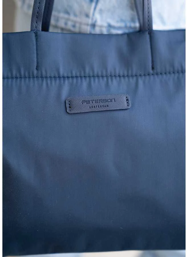 Moteriška „Peterson“ shopper rankinė su magnetiniu užsegimu, tamsiai mėlyna, dirbtinė oda