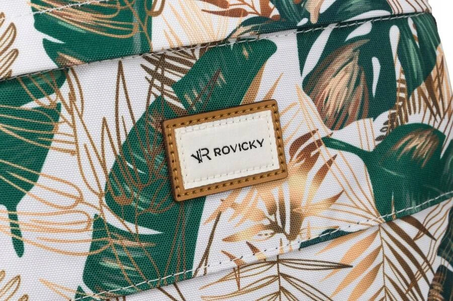 Klasikinis moteriškas poliesterio kuprinė su augalų raštu - Rovicky