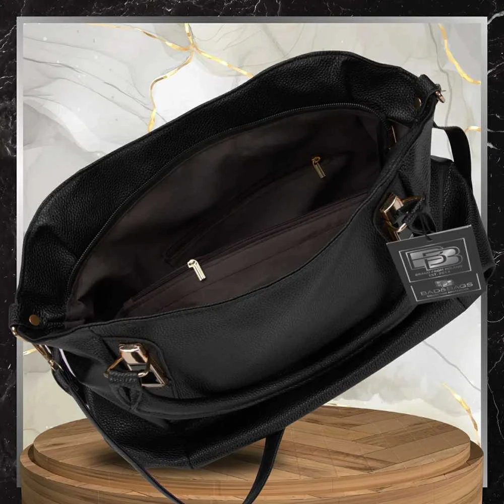 Moteriška rankinė BAD&BAGS, juoda, eko oda
