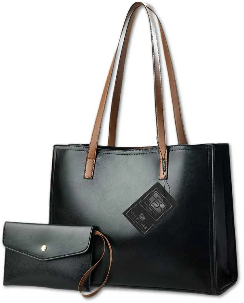 Moteriška rankinė BAD&BAGS, juoda lakuota oda