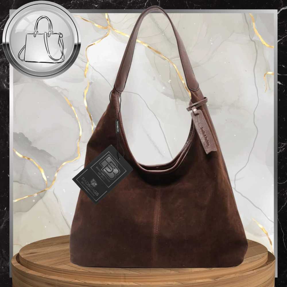 Moteriška rankinė BAD&BAGS, ruda eko oda