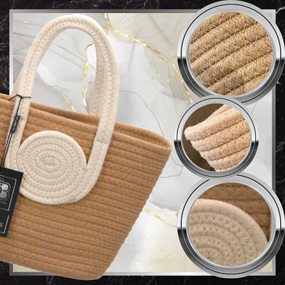Moteriška šiaudinė paplūdimio rankinė BAD&BAGS, maža