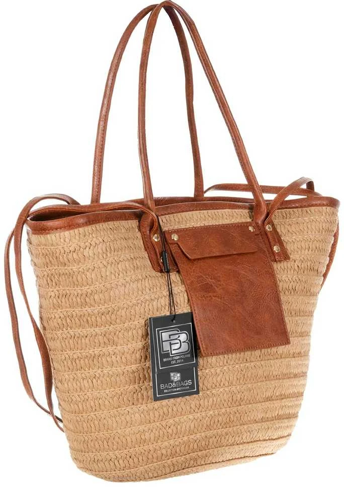 Moteriška šiaudinė rankinė BAD&BAGS, didelė