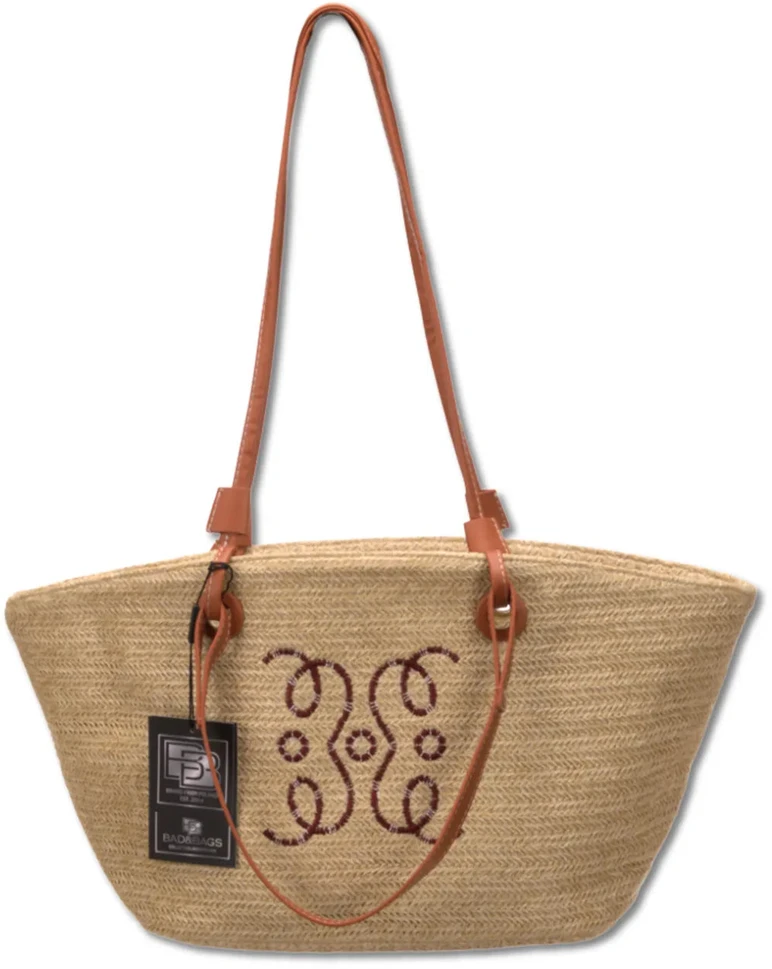 Moteriška šiaudinė rankinė BAD&BAGS, didelė