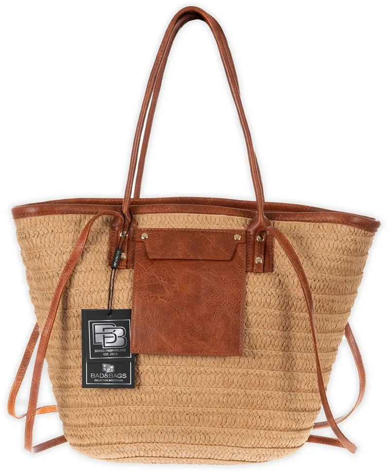Moteriška šiaudinė rankinė BAD&BAGS, didelė