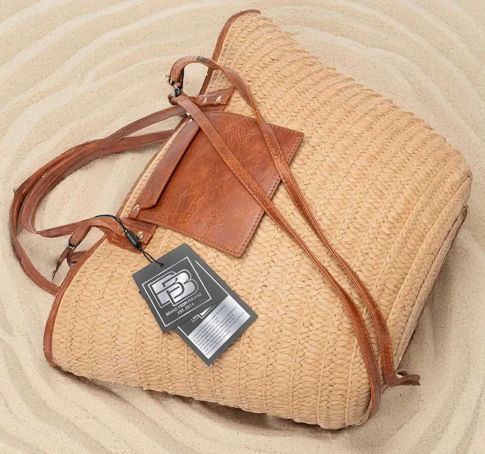 Moteriška šiaudinė rankinė BAD&BAGS, didelė
