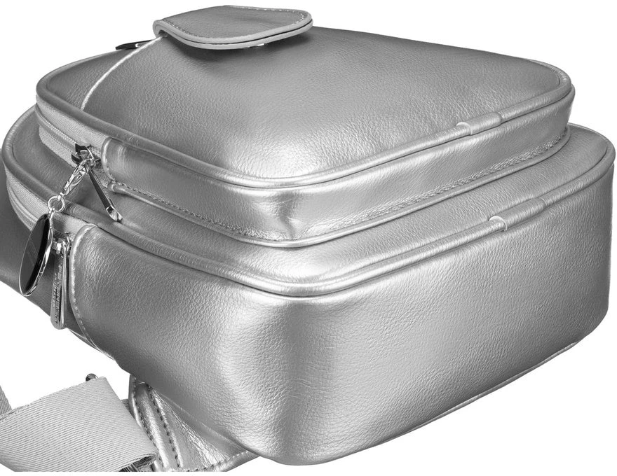 Moteriška sidabrinė „Peterson“ rankinė per petį (crossbody) iš eko odos RT36