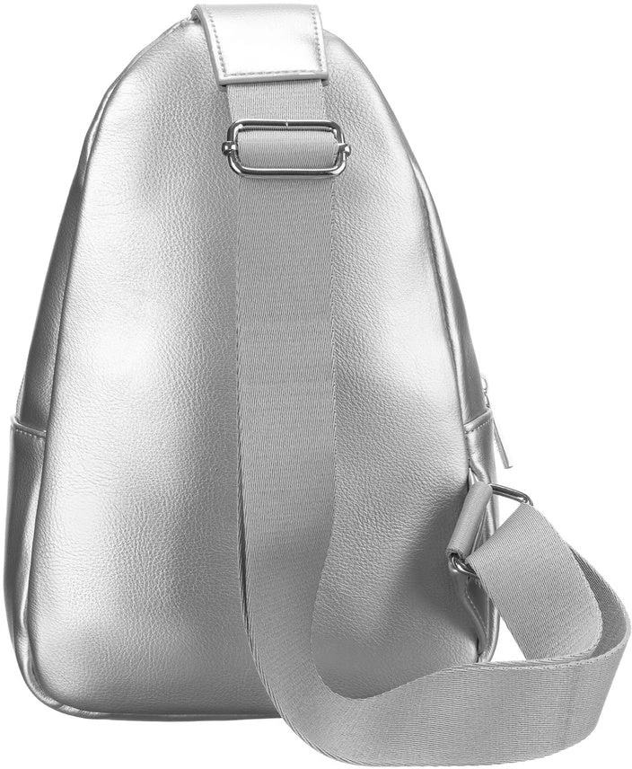 Moteriška sidabrinė „Peterson“ rankinė per petį (crossbody) iš eko odos RT36