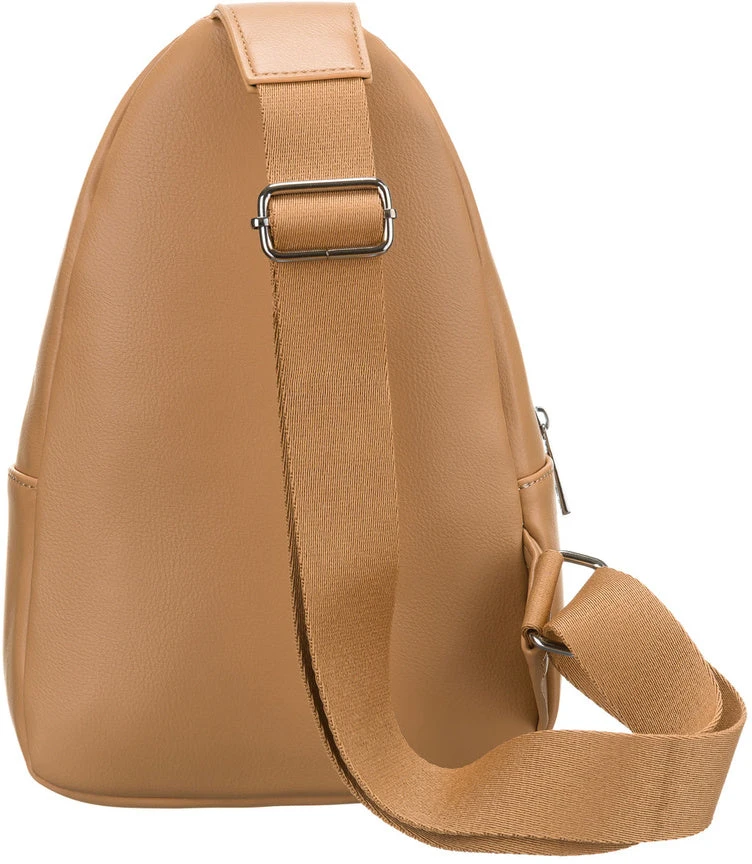 Moteriška sportinė „Peterson“ crossbody rankinė per petį, smėlio spalvos, iš ekologiškos odos RT35
