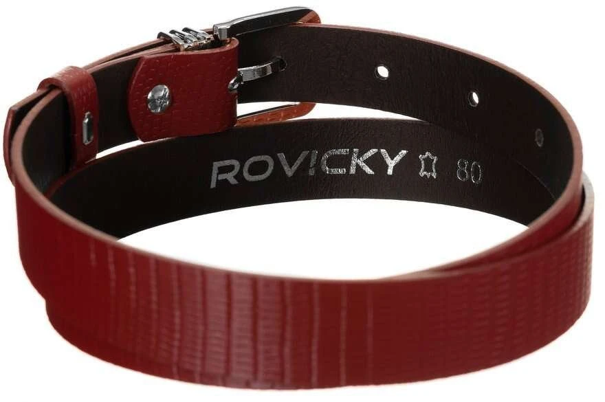 Moteriškas odinis diržas Rovicky, gyvatės odos rašto D23055