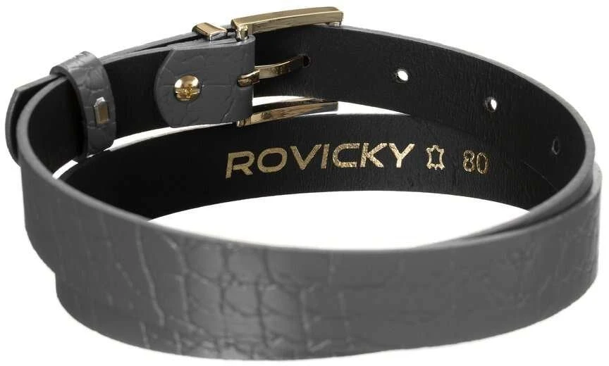 Moteriškas odinis diržas su auksine sagtimi Rovicky, gyvūnų rašto D23069