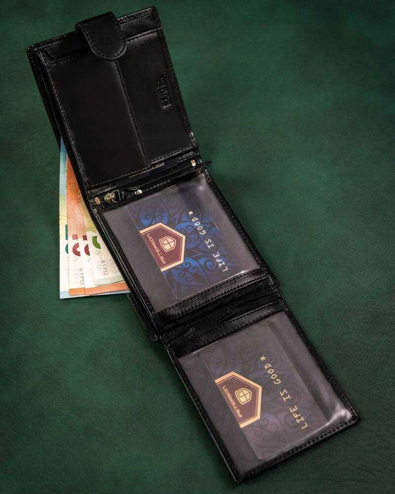 Natūralios odos piniginė vyrams Peterson PT261