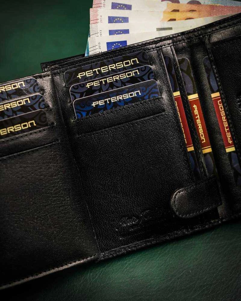 Natūralios odos piniginė vyrams Peterson PT249