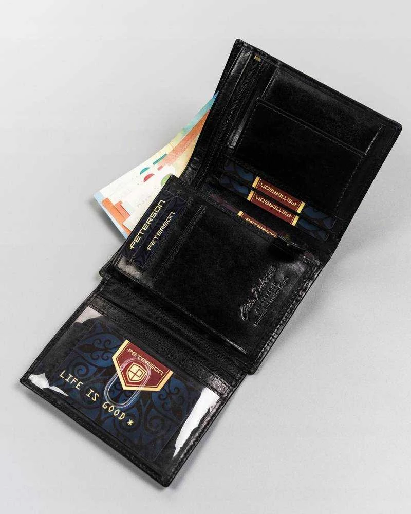 Natūralios odos piniginė vyrams Peterson PT208