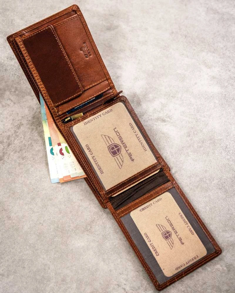 Natūralios odos piniginė vyrams Peterson PT282