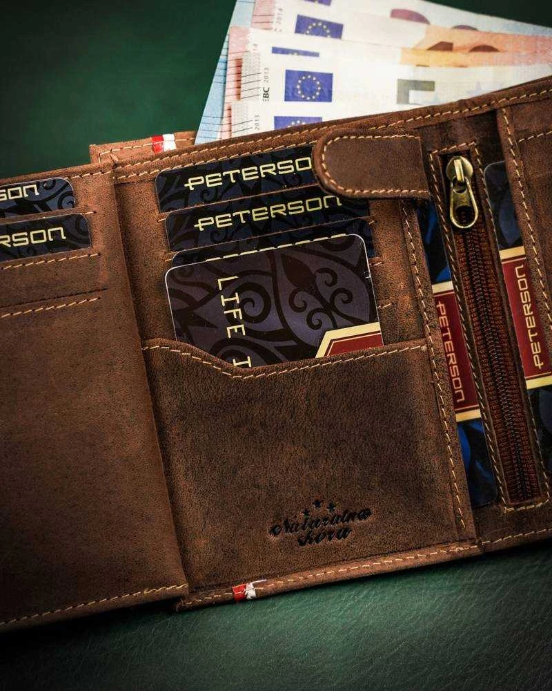 Natūralios odos piniginė vyrams Peterson PT97