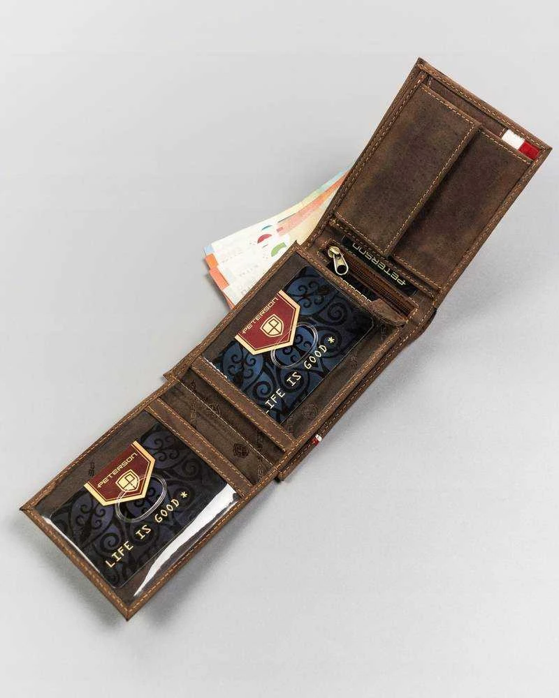Natūralios odos piniginė vyrams Peterson PT94