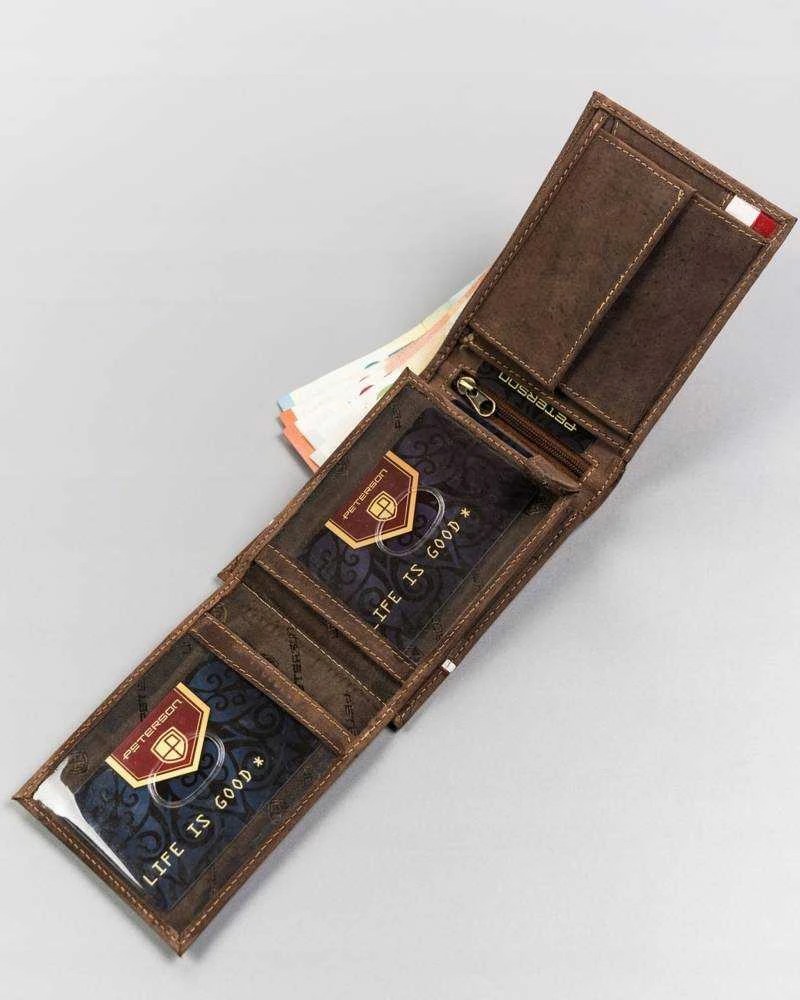 Natūralios odos piniginė vyrams Peterson PT243
