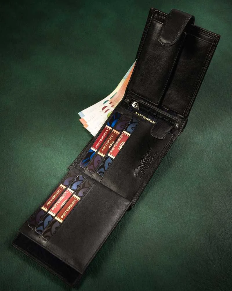 Natūralios odos piniginė vyrams Peterson PT210
