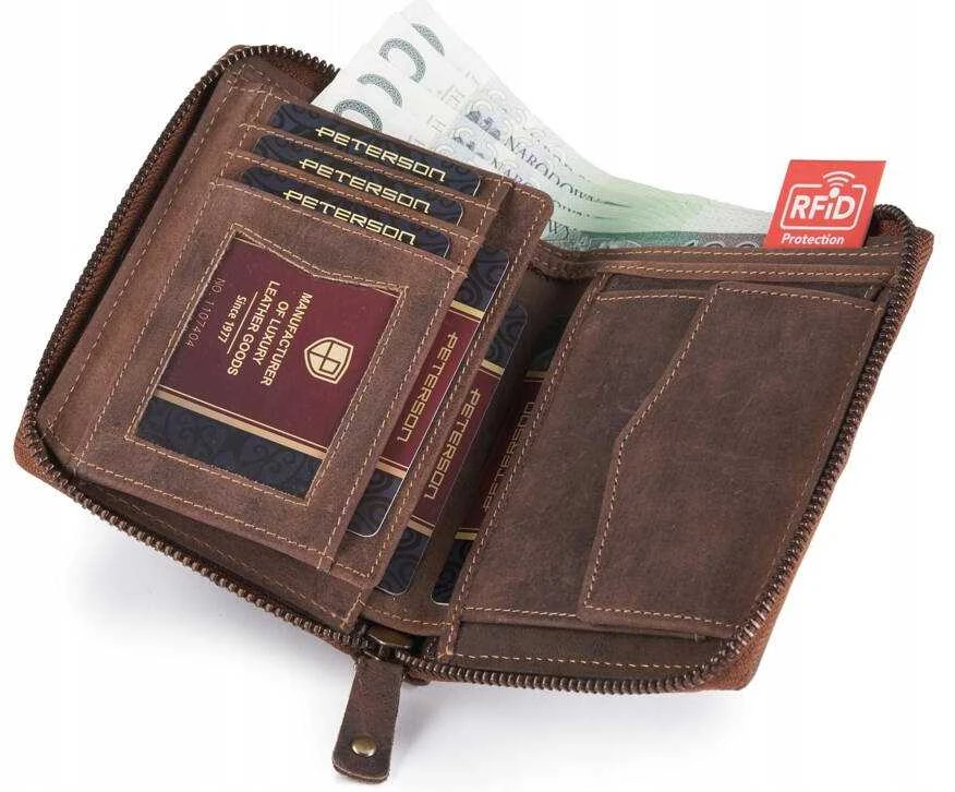 Natūralios odos piniginė vyrams Peterson PT315