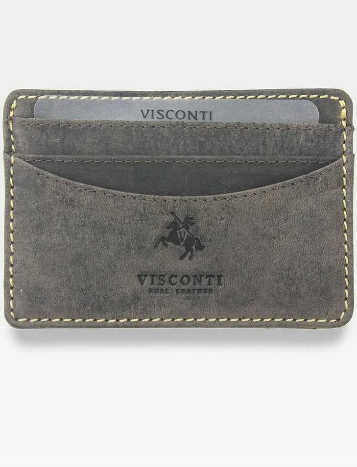 Natūralios odos vyriškas kortelių dėklas Visconti