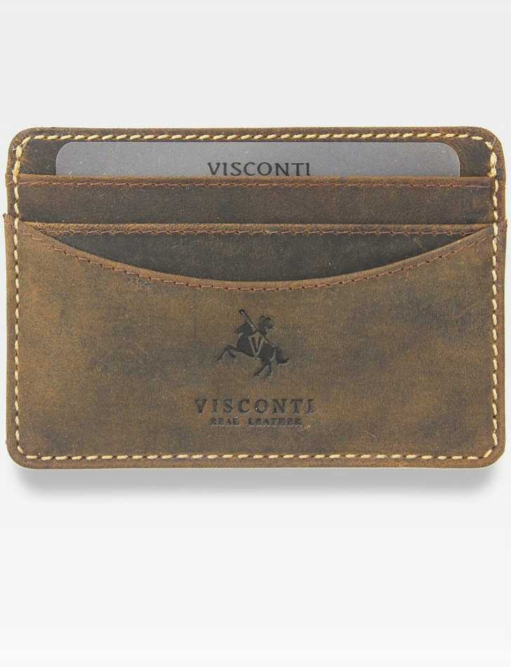 Naturalios odos vyriškas kortelių dėklas Visconti