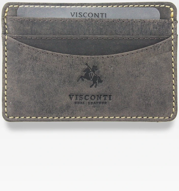 Natūralios odos vyriškas kortelių dėklas Visconti