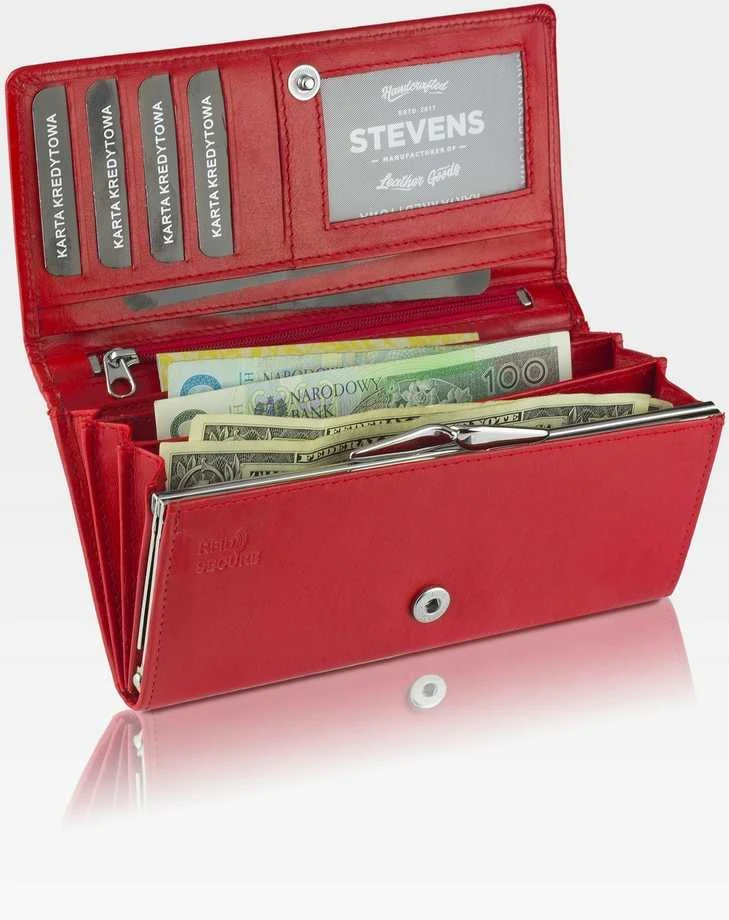 Odinė piniginė moterims Stevens P39