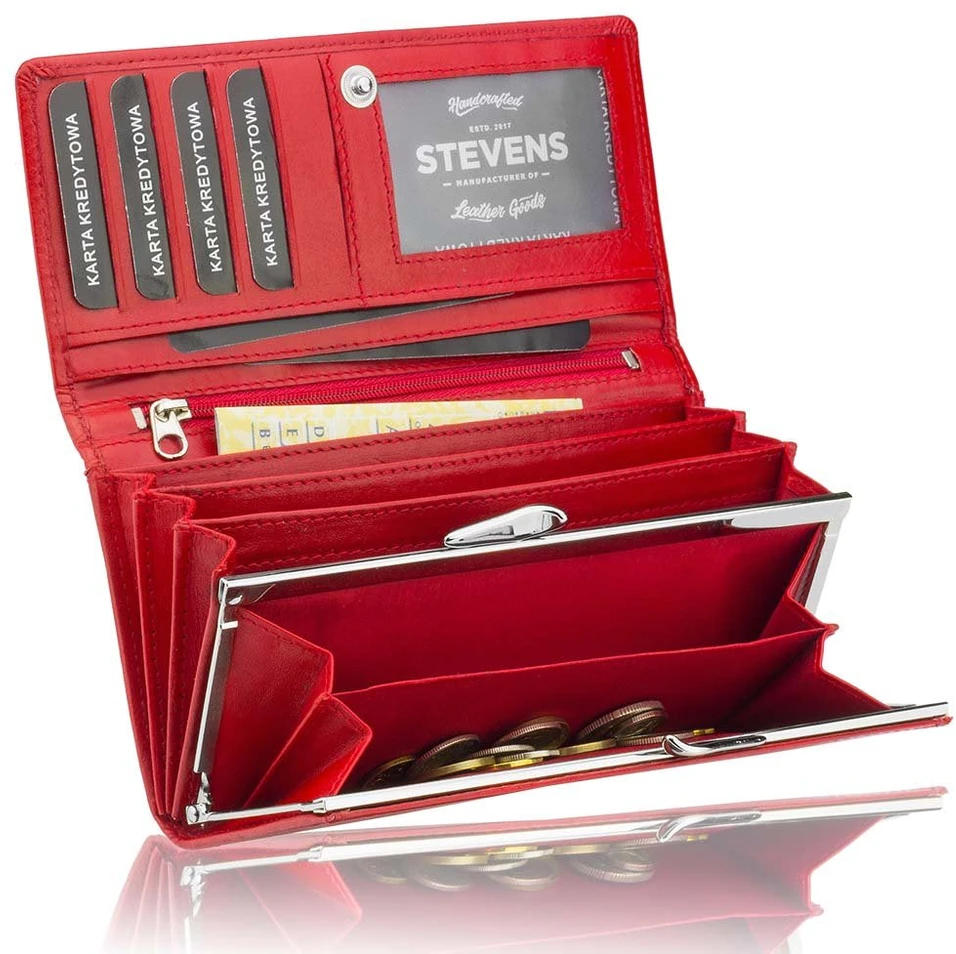 Odinė piniginė moterims Stevens P39