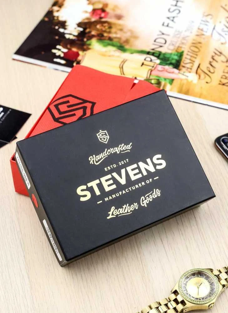 Odinė piniginė moterims Stevens su RFID Z02 / RB, raudona