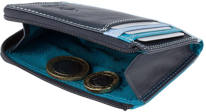 Odinė piniginė Visconti RB110, mėlyna