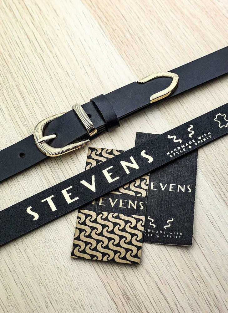 Odinis diržas moterims Stevens Retro Vintage, juodas