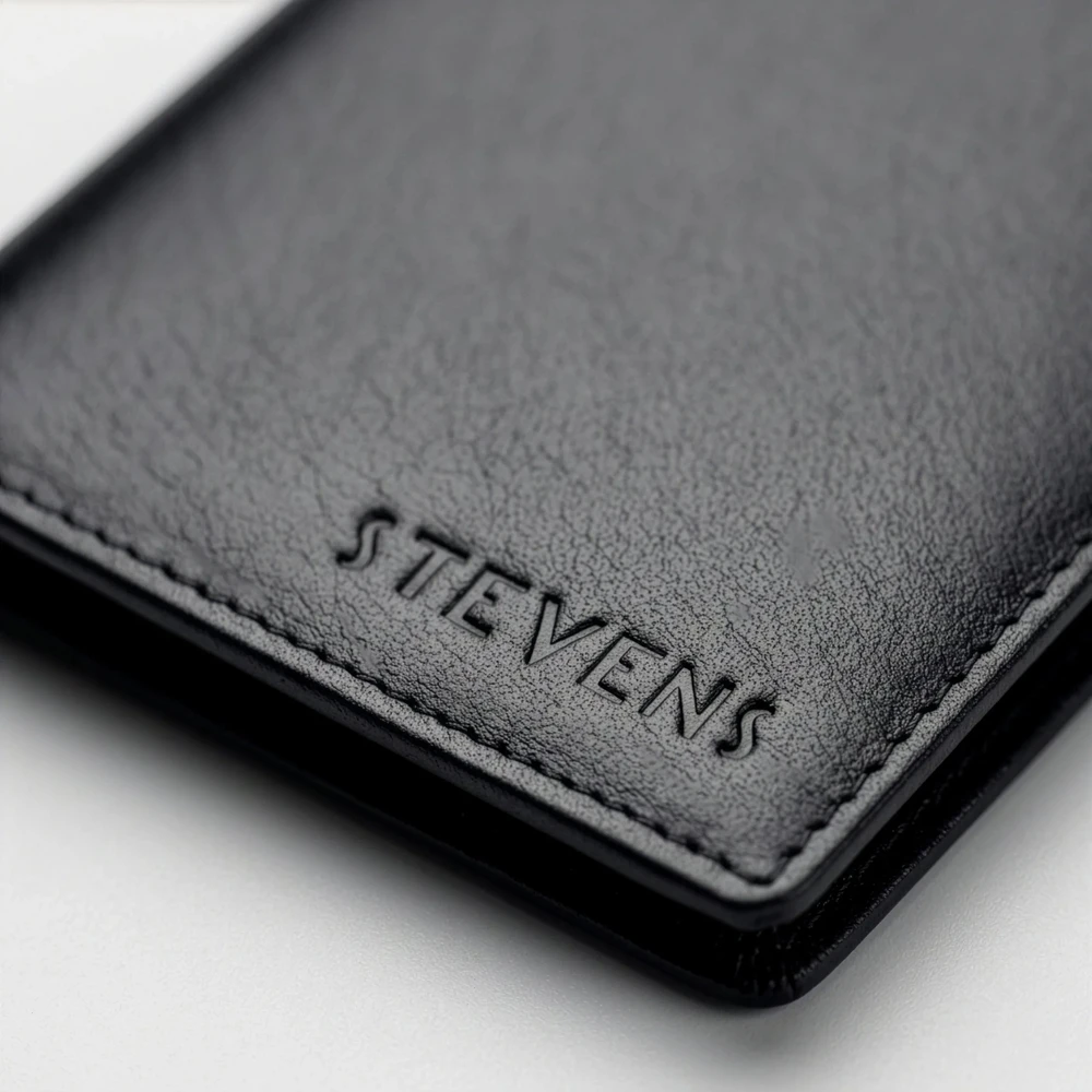 Odinis paso ir dokumentų dėklas su RFID STEVENS, juodas D40041