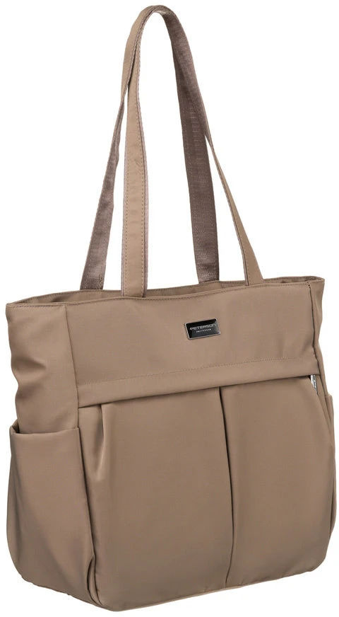 Peterson moteriška kasdienė shopper tipo rankinė A4 formato, smėlio, dirbtinė oda RM1