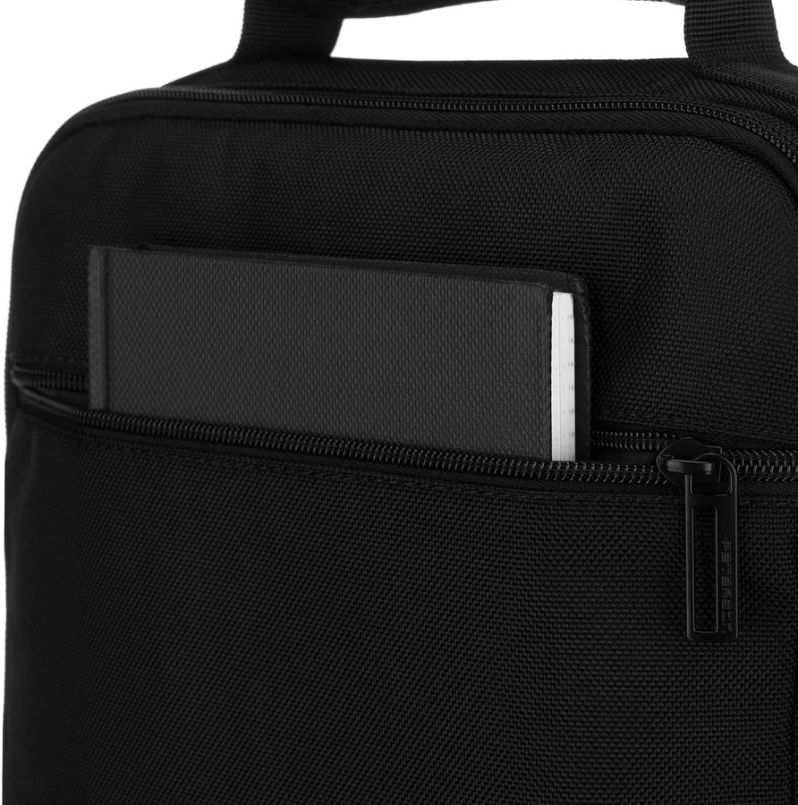 Peterson vyriška dviejų skyrių juoda „Cordura“ rankinė per petį su užtrauktuku RP18